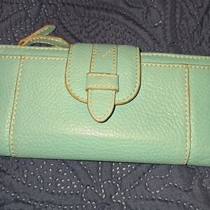 Fossil Mint Green Leather Wallet